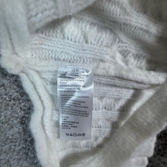 Free People Off White Cable Knit Sweater Crop Knit Bra Bralette – Size M - Picture 8 of 8